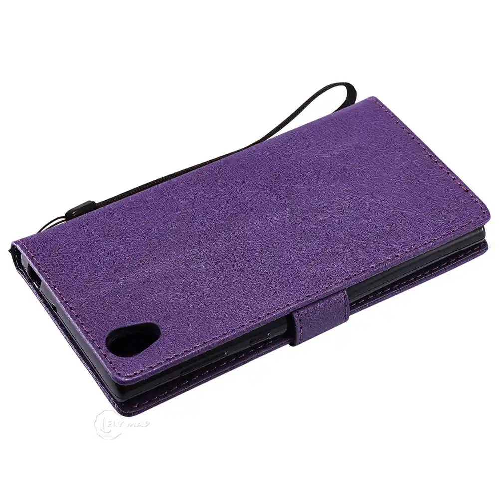 Premium Wallet Case with The Grafu Leather Case Brown Sony Xperia L1 // E6 Case Kickstand Function Flip Notebook Cover for Sony Xperia L1 // E6 Card Slots