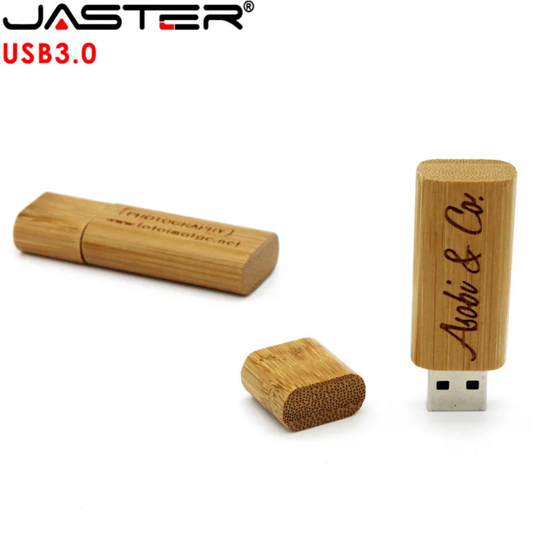 JASTER USB 3,0 Логотип Деревянный бамбуковый USB флеш-накопитель ручка драйвер деревянная Флешка 4 ГБ 16 ГБ 32 ГБ 64 ГБ креативный персональный логотип высокая скорость