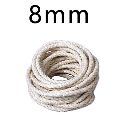 8mm DIY сизаль веревка для когтеточки 4 мм/6 мм/8 мм/10 мм оптовые игрушки для животных кошка котенок Когтеточка игрушки - Цвет: 8mm