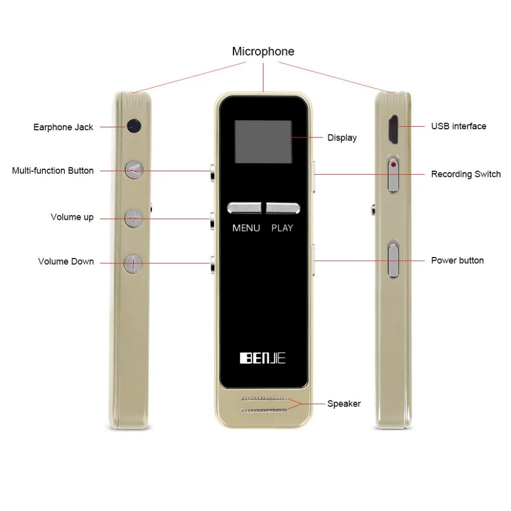 CARPRIE мини MP3-плеер 8 Гб HIFI 1,2 ''рекордер поддержка MP3 динамик Черная музыка MP3-плеер Портативный Hifiman Горячая SE8b
