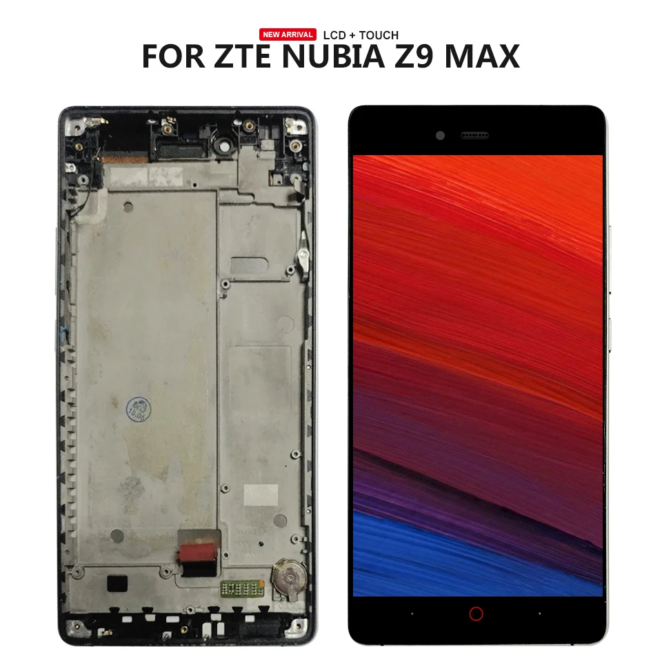 

For ZTE Nubia Z9 Max NX510J NX512J LCD Display Screen Panel Monitor Digitizer Touch Screen Sensor Assembly with Frame +Tools