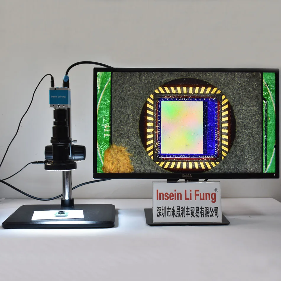 16MP 1080P HDMI USB Electronic Video Microscope Camera TF Card Storage+20X-180X Continuous Zoom C-Mount Lens+Bracket+LED Light |