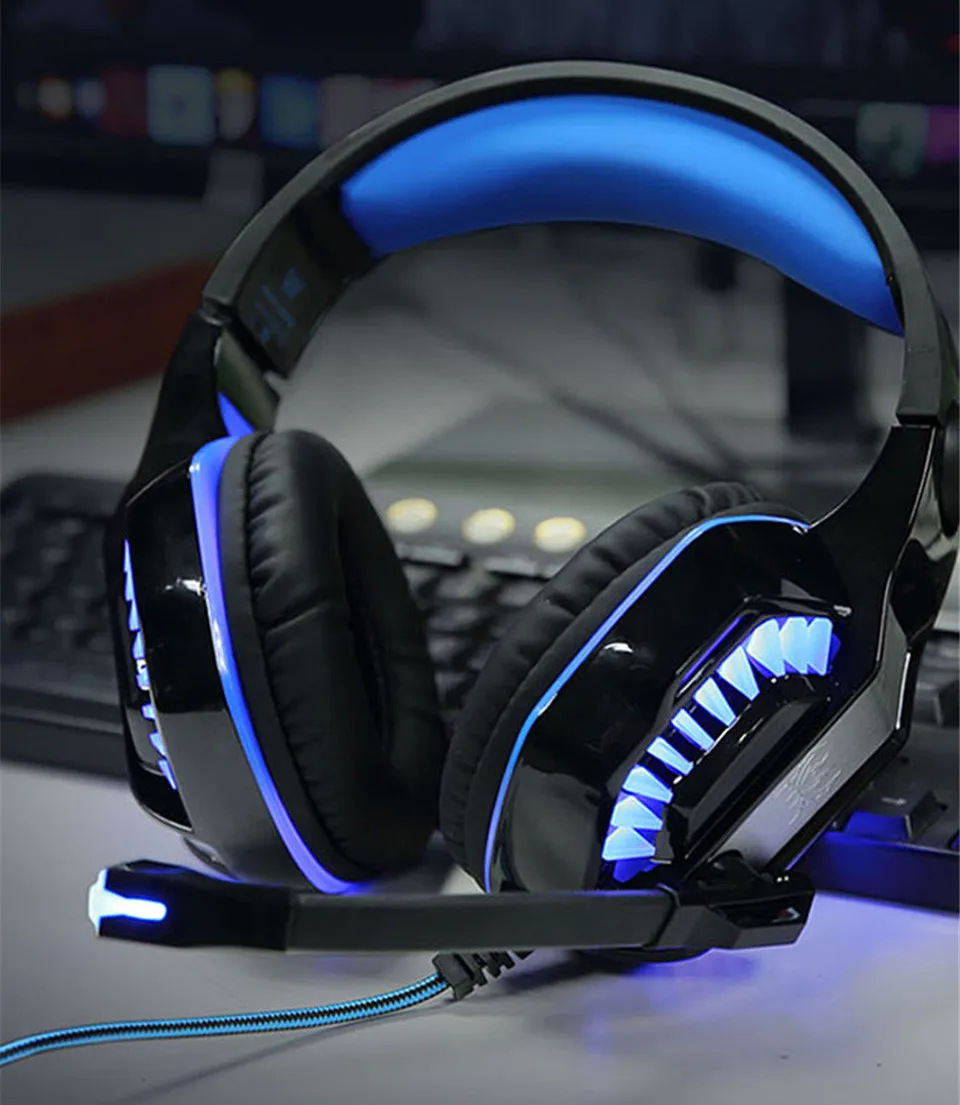 Gaming Headset PC Gamer Stereo Headphones with Mic and Led Light (8)