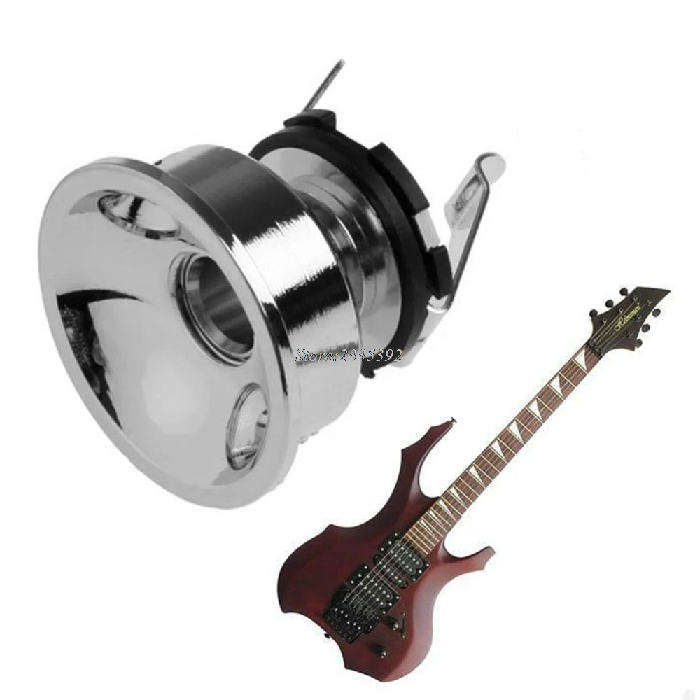 

Electric Guitar Chrome Socket Output Jack Plate Holder Screws For 6.35mm Plug