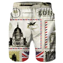 Мужские купальные шорты повседневные 3D печатные пляжные повседневные мужские короткие брюки шорты мужские плавки Купальники# XTN