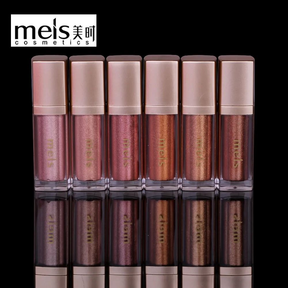 MEIS брендовые Новые тени для век одноцветные тени для макияжа мерцающие тени для век Великолепные Металлические блестки и сияющие жидкие тени для век