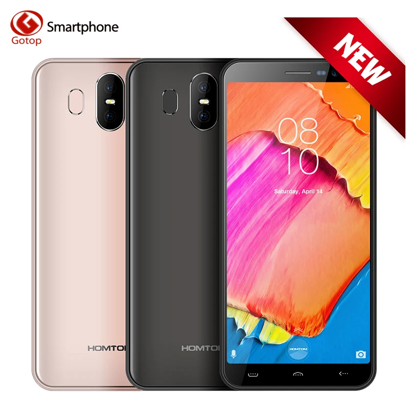 

Homtom S17 MT6580 Quad Core 5.5 inch HD+ Screen Smartphone 2GB RAM 16GB ROM Phone 13MP+2MP Dual Back Cam Face ID Mobile Phone
