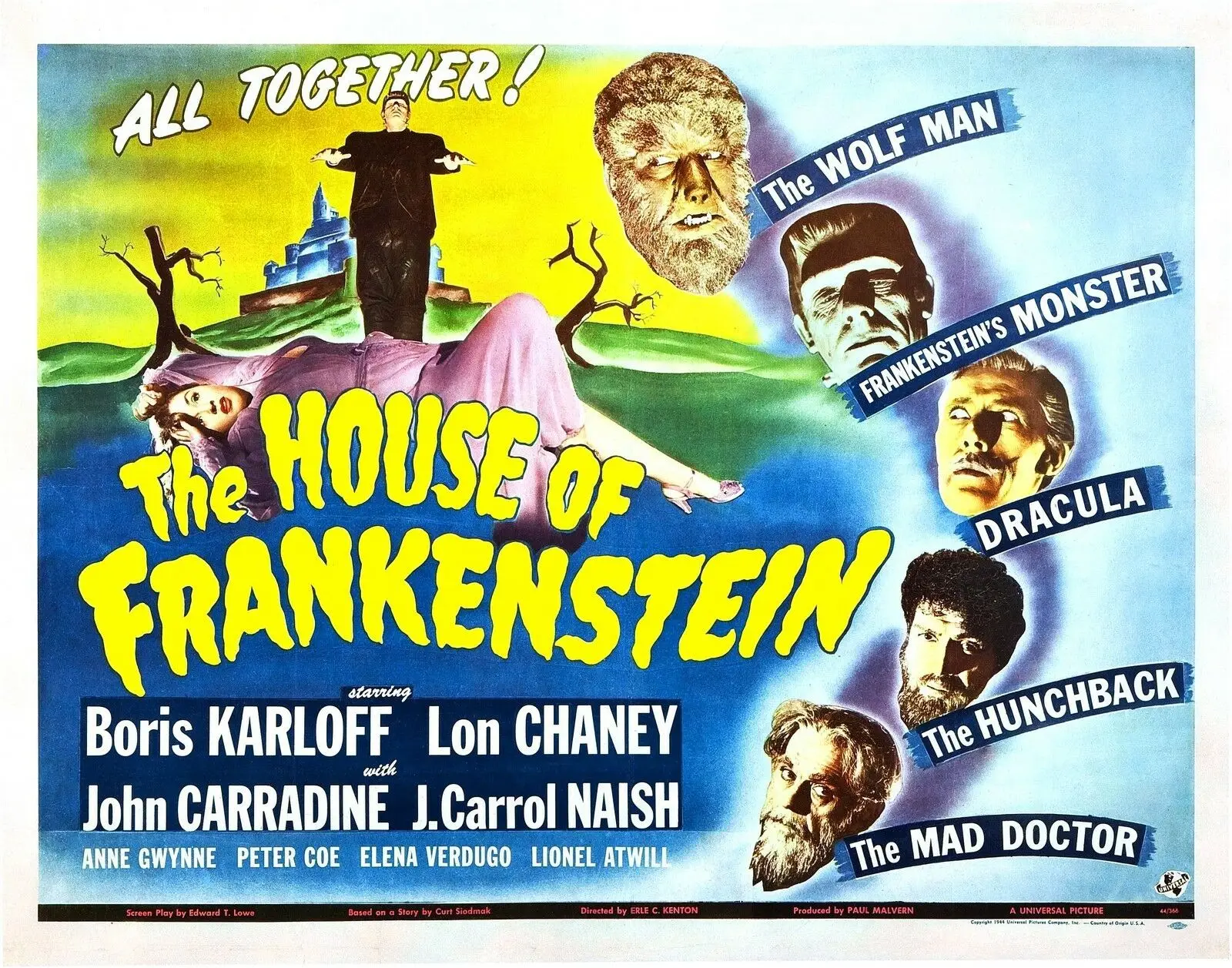 Bride of Frankenstein MOVIE Art Silk Poster 8x12inch