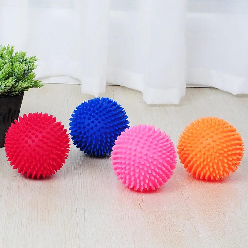 Pet Dog Squeaky Toy Funny Interactive Elasticity Soft Ball Chew Toy for Dog Tooth Clean Ball of Food Extra-tough Silicone Ball