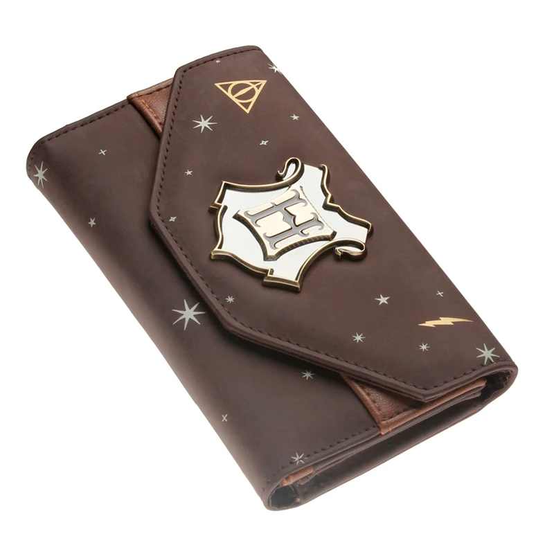 Harry Potter Hogwarts Crest Faux Leather Tri-Fold Women Wallet