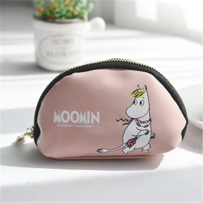 Moomin милый светильник, Роскошный кошелек для монет с маленьким хвостом, длинные волосы, плюшевый с клипсой, кошелек для монет, посылка для монет, дамская сумочка для ключей