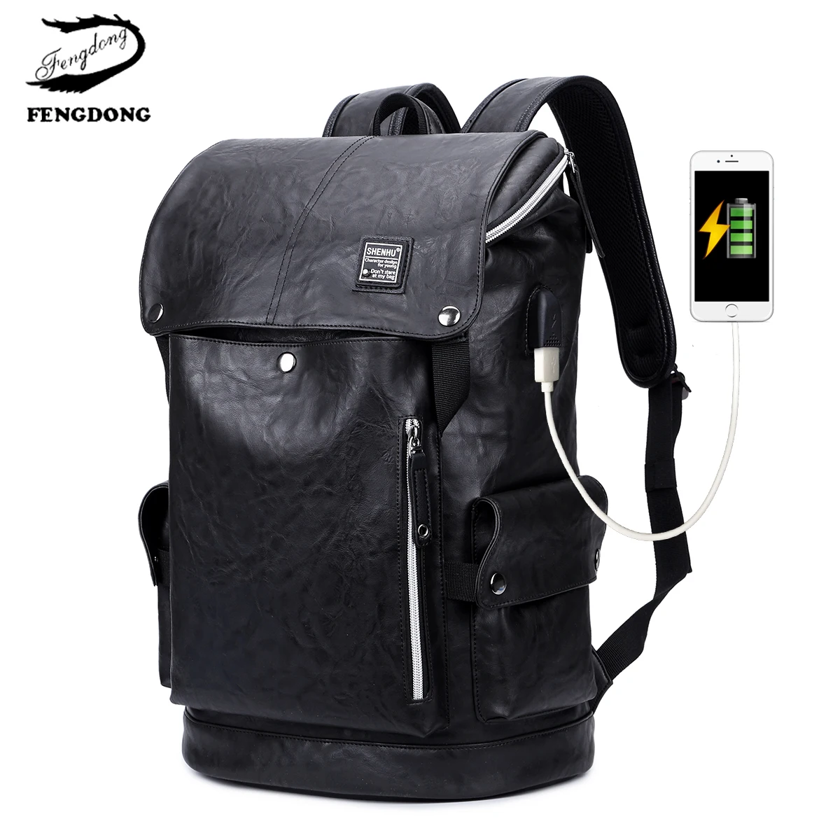 2019 nuevo cuero de la Pu de los hombres Mochila de viaje bolsa Anti robo Mochila hombre moda impermeable Mochila Diseño de paquete 2019 nuevo cuero de la Pu de los hombres Mochila de viaje bolsa Anti robo Mochila hombre moda impermeable Mochila Diseño de paquete
