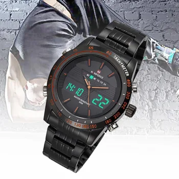 

Luxury Men Quartz Wristwatches with Alarm Back Light Precise Designed Watch Round Shape Quartz Watch Casual Watch