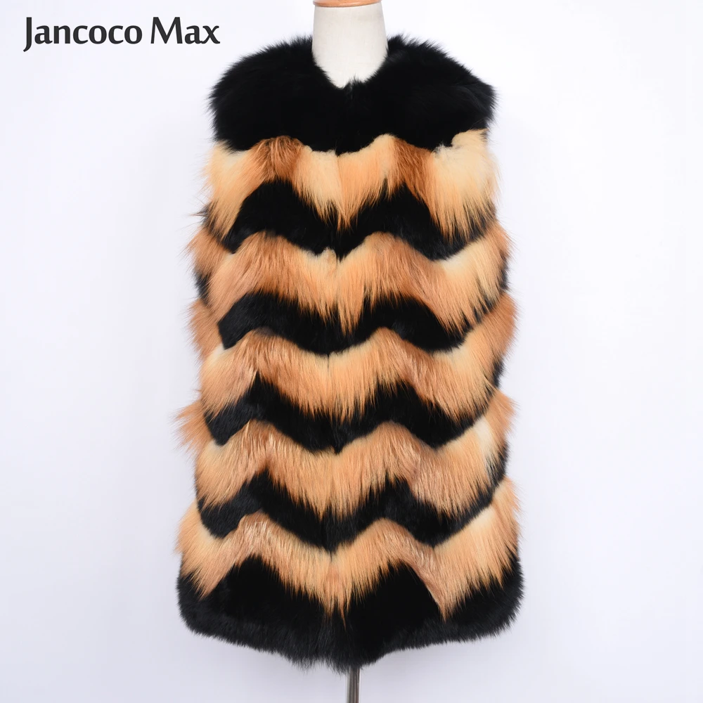 Mode Lady Hiver De Femmes Black Red Fourrure Mix Haute Naturelle Vêtements Nouvelles S7484 Fox Gilet Qualité Réel Renard 2019 D29WIYeEH