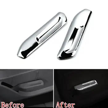 

BBQ@FUKA 2Pcs New ABS Chrome Interior Seat Adjustment Wrench Decorative Cover Trims Styling Sticker Fit For Ford Focus 2012 MK2