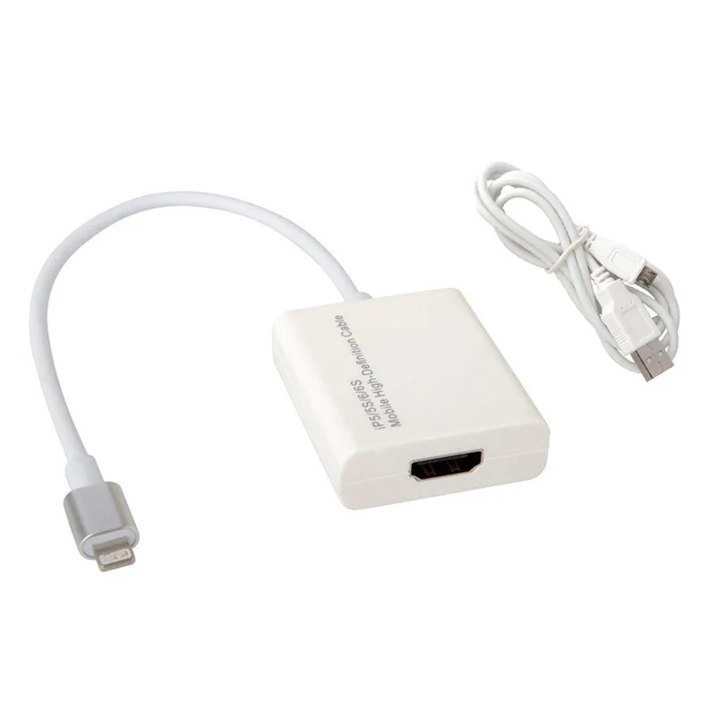 8 pin HDMI кабель для Apple Lightning To HDMI Кабель-адаптер для Iphone 6 5S SE 7 6s плюс Ipad 1080P HD ТВ В комплект поставки входит адаптер