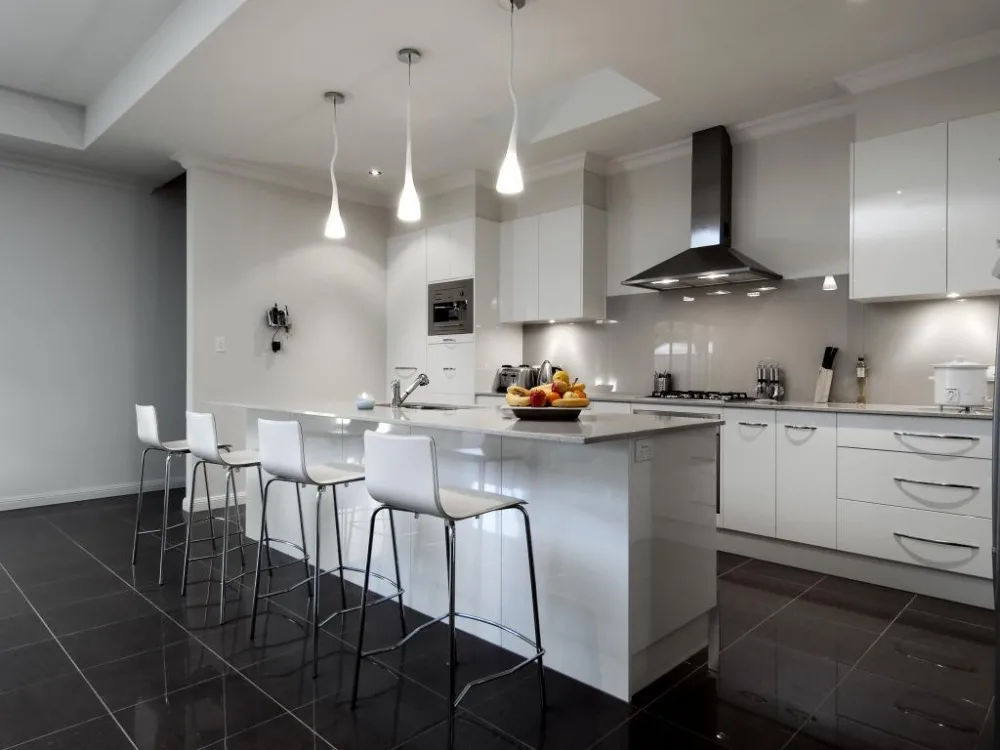 Австралийский белый высокоглянцевый дизайн кухонной мебели|gloss kitchen|white kitchen
