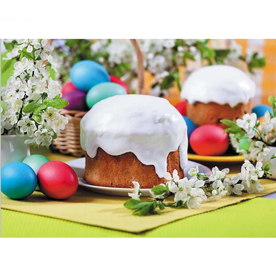 

Diamond Embroidery Easter,Easter cake,Egg 5D DIY Diamond Painting flower 3d Cross Stitch Square Drill Rhinestone Mosaic JS4695
