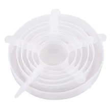 Силиконовое постельное белье крышка чаши Ductil мягкий уплотнитель микроволновая печь холодильник фрукты еда улыбка 19 см 16 см 14 см 11 см 6 шт