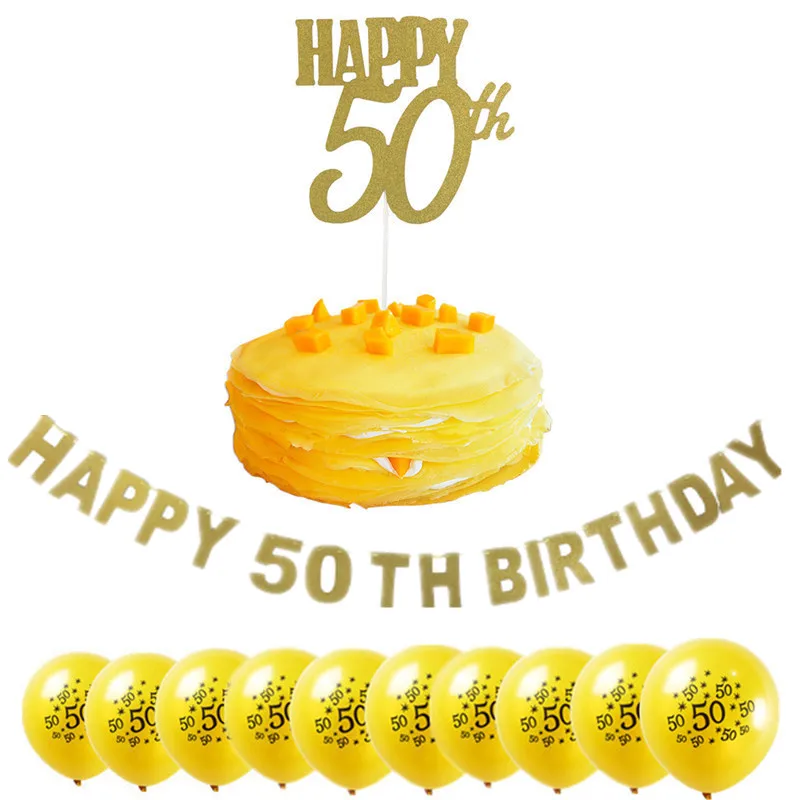 ちょっと面白い誕生日パーティーの装飾文字ハッピー50 Th誕生日ホオジロバナーシャワーナイト用品記念 Decorative Letters Decorative Decorativedecoration Birthday Party Aliexpress