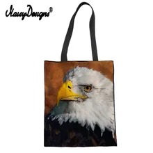 Для женщин леди шоппинг картина с орлом холст сумки многоразовые хлопок продуктовые сумки кошелек эко складная тележка русская кукла