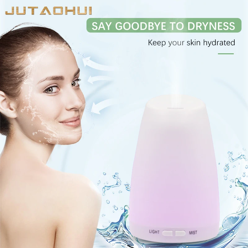 

2019 free shipping 012 Ultrasonic Humidifier Aromatherapy Oil Diffuser Cool Mist With Color LED Lights essential oil for home O