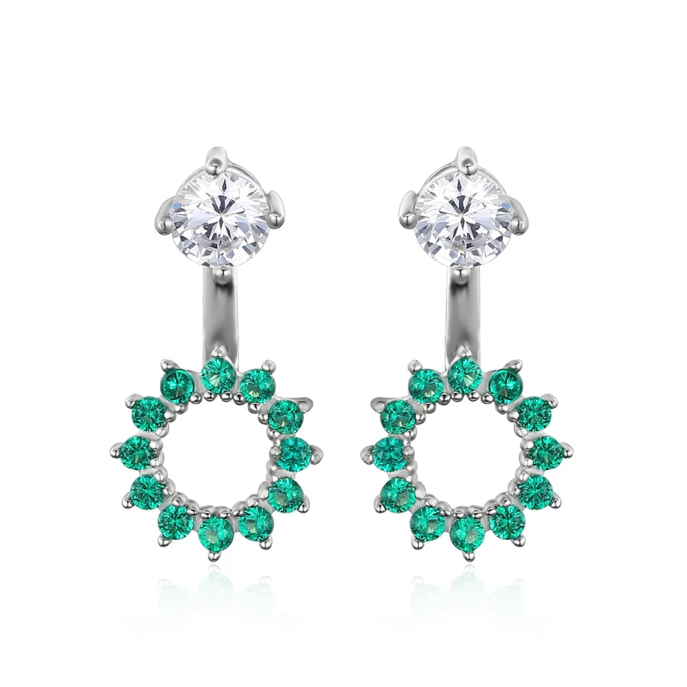 Jewelrypalace Round 1 65ct Created Emerald Earrings Jacket Genuine Jewelrypalace Round 1 65ct Created Emerald Earrings Jacket Genuine 925 Sterling Silver Fine Jewelry Women Fashion