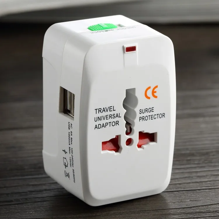 

shinelite Electric Plug Socket Adapter International travel adapter Universal Travel USB Power Charger Converter EU UK US AU