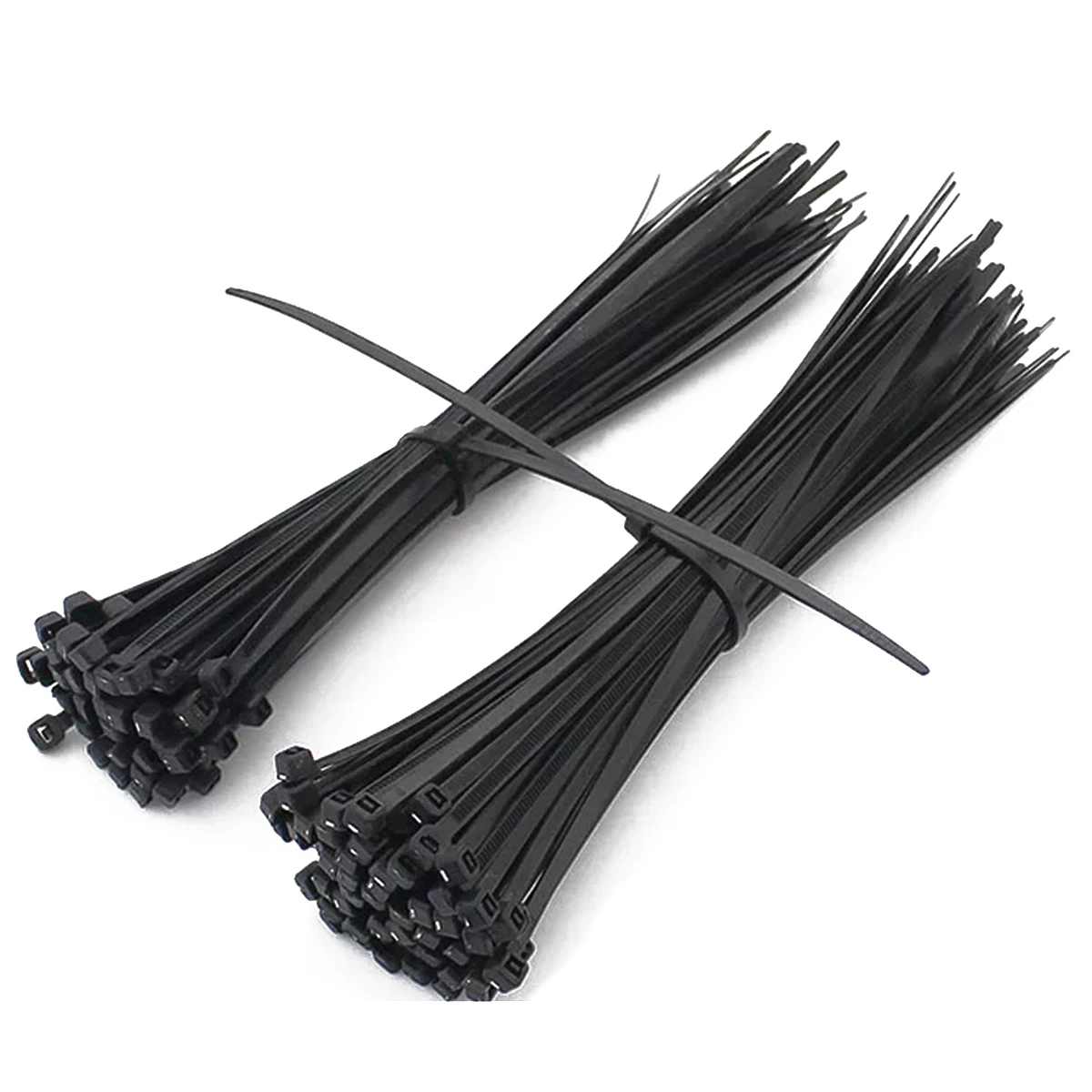 Shatchi Strong Nylon Plastic Cable Ties Zip Tie Wraps 300mm x 4,8mm Black Bulk 