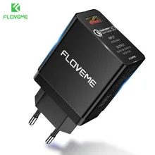 FLOVEME QC 3,0 USB зарядное устройство для телефона Быстрая зарядка 3,0 зарядное устройство для мобильного телефона для iPhone быстрое зарядное устройство для samsung Galaxy S9 S8 Plus