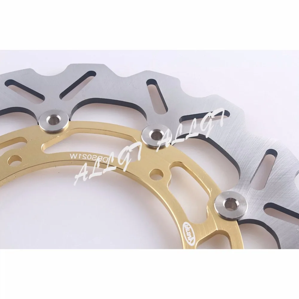 ALLGT золото спереди тормозные диски пригодный для YAMAHA 2005 2006 2007 2008 2009 2010 YZF R6 & 2011 R1 и