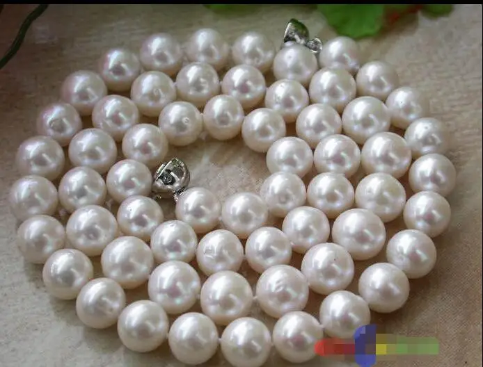 

FREE SHIPPING HOT sell new Style >>>> 18" 10mm white ROUND FRESHWATER PEARL NECKLACE MAGNET