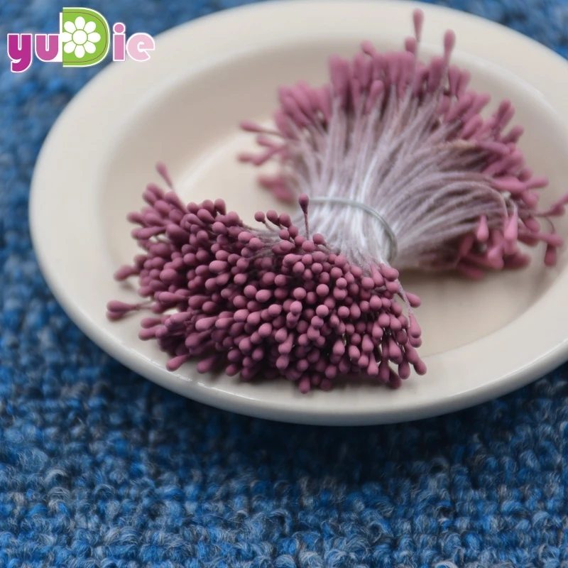 

Free shipping 4400pcs/lot Artificial Flower Double Heads Stamen Pearlized Craft Cards Cakes Decor Floral DIY wreath accessories