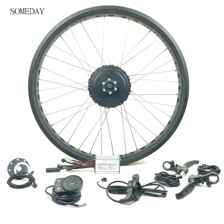 

SOMEDAY 36V/48V 350W electric bicycle snow bike with LED900S display EBIKE fat tire rear cassette 20 26 inch gear hub motor