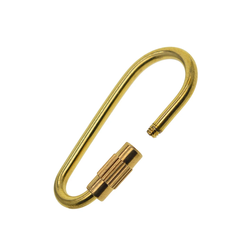 2/6pcs Durable Brass Screw Lock Key Ring Key Chain Ring Oval Shape Simple Style Keychain for Jewelry Making Bag Craft