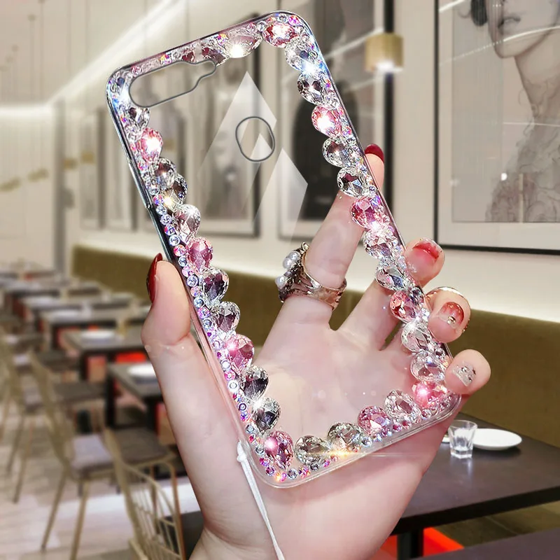 Для oppo a7x чехол со стразами для телефона четырехсторонний все включено защитный