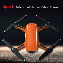 Chispa Más Nuevo FPV Drone DJI Protectora de Lujo Fibra de Carbono Etiqueta Piel Cubierta A Prueba de agua Pegatina Repuestos DJI Envío gratis