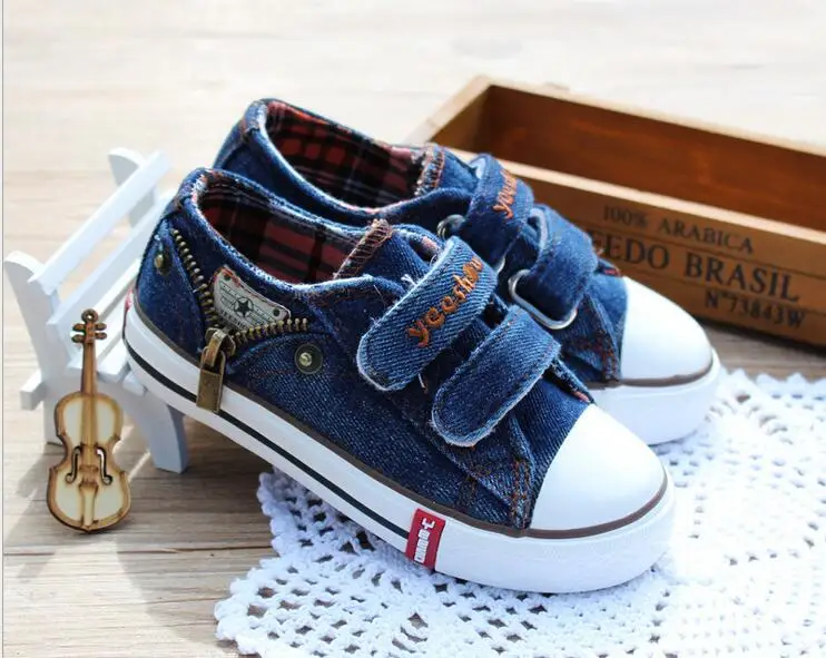 2017 canvas jeans baby shoes fashion Eurpean cool girls boys shoes New hot sales casualbaby sport sneakers