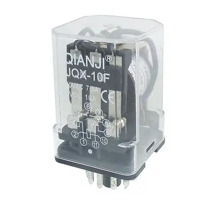 

JQX-10F-3Z DC 24V Coil General Purpose Relay 11 Pins 3PDT 3 NO 3 NC Free Shipping