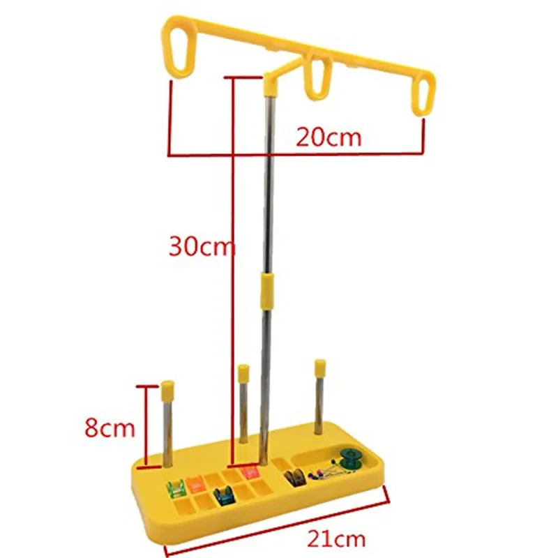 

Sewing Thread Stand Adjustable 3 Thread Spools Plastic Holder Multi-color optional 7YJ49