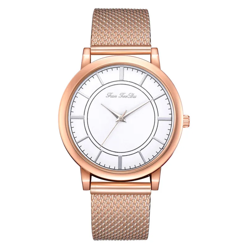 Excellent Quality women watches bracelet watch ladies Stainless Steel Mesh buckle Analog Quartz Watch clock Montre femme Y19 (7)