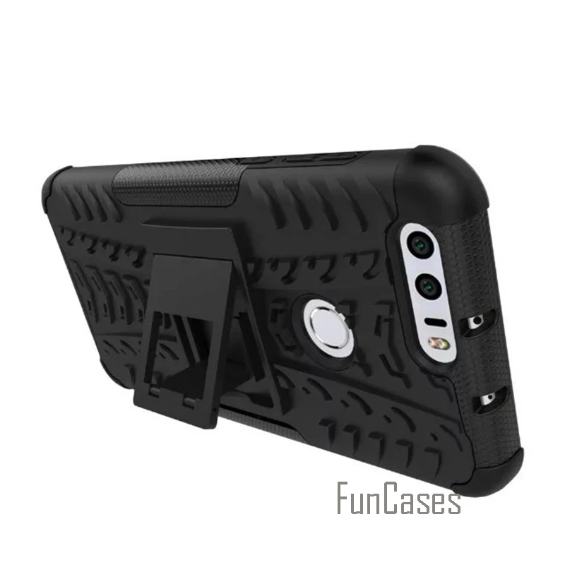 For Huawei Honor 8 Case Hard Plastic Silicon Quality Picks Mobile Phone Back Cover Cases Honor 8 Holder With Kickstand 5.2 inch
