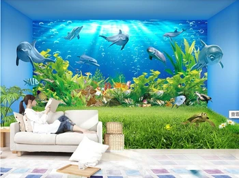 

3d wallpaper custom mural non-woven 3 d underwater world stereo space background wall painting photo wallpaper for walls 3d