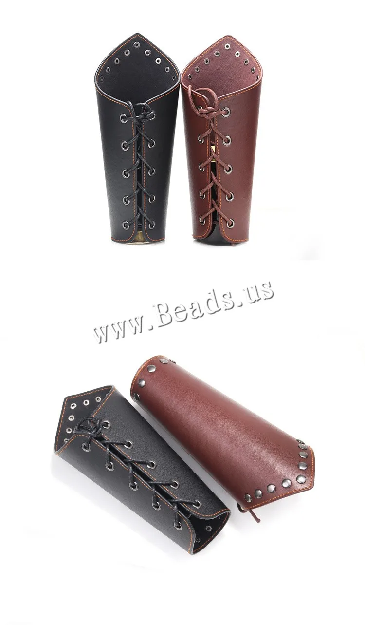 Широкие из искусственной кожи Bracer кружево до руки панцири манжеты 1 шт. Перекрещенные завязки черный стимпанк средневековый рукавицы