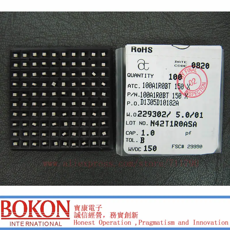 Микроконденсаторы P90 ATC100B0R5BT500XT ATC100B0R5BW500XT ATC100B0R5BP500XT ATC100B0R5CT500XT a0R5B a0R5C 0.5pF|Аксессуары