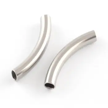 

Stainless Steel Tube Beads, Stainless Steel Color, 40x6mm, Hole: 4mm