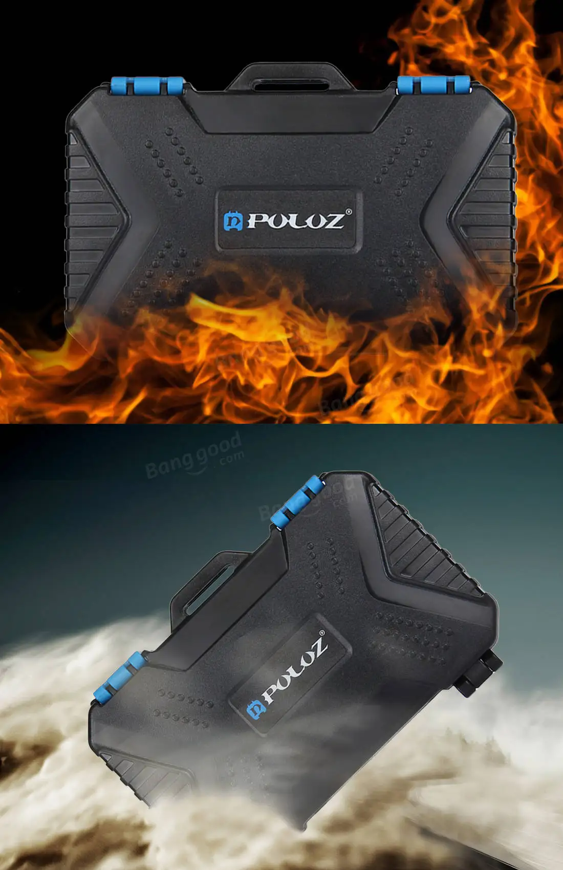 PULUZ PU5002 27 in 1 Waterproof Camera Memory Card Case for CF SD TF Card PIN SIM Micro-SIM Nano-SIM