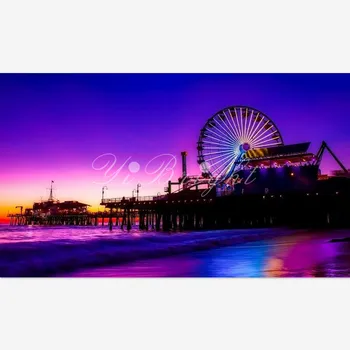 

5D DIY Diamond Painting Santa Monica Pier Cross Stitch Needlework Home Decorative Full Square Diamond Embroidery HOME ARTS LRR