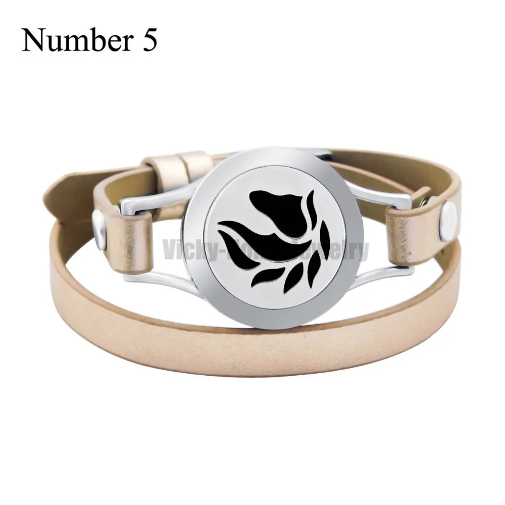 ZP-BS090-3 Diffuser Leather Locket Bracelet_