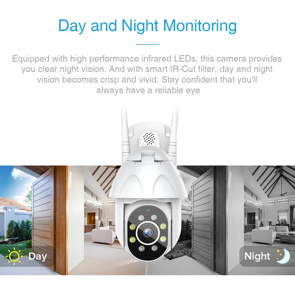  FREDI Auto Tracking Outdoor IP Camera 1080P Speed Dome Surveillance Cameras Waterproof Wireless WiF - 33052643673